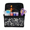Everything Mary Sewing Kit Organizer Box, Black Floral - Supplies Storage Basket for Supplies and Accessories - Portable Craft Caddy - 3 of 4