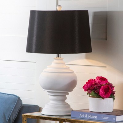 Callaway White and Black Urn Table Lamp Set