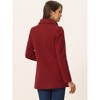 Allegra K Women's Long Sleeves Double Breasted Button Winter Outerwear Pea Coat - 4 of 4