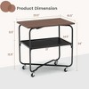 Tangkula 2-Tier Folding Rolling Cart Kitchen Utility Cart Tool-Free Installing - image 4 of 4