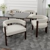 OUTSUPPLY 2 Pcs Accent Chair Upholstered Armchair with Open Back, Dining Chair, Side Chair for Living Room, Bedroom, Dining Room - 3 of 4