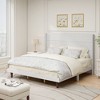 NicBex Queen/King Upholstered Bed Frame with 54" High Wingback Headboard,Platform Bed Frame with Wood Slat Support,No Box Spring Needed,Easy Assembly - 3 of 4