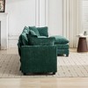 Modern Sectional Sofa Upholstered Cloud Sofa with Comfy Double Layer Upholstered Seat Cushion, Green/Black/Blue/Beige - ModernLuxe - 3 of 4