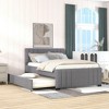 Full Size Upholstered Platform Bed with Trundle for Bedroom - 2 of 4