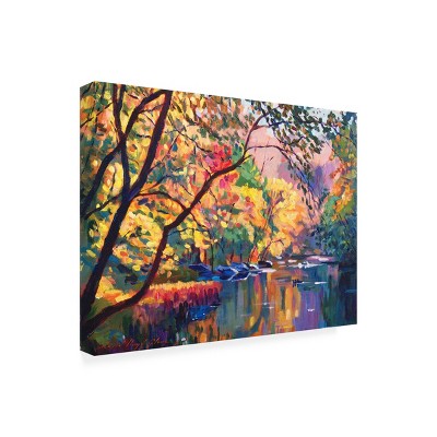Colorful Reflections Landscape Mixed Media Canvas Art