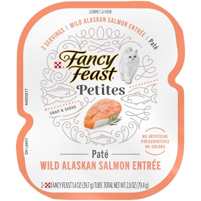 Fancy Feast Petites Wild Alaskan Salmon Pate Wet Cat Food - 2.8oz