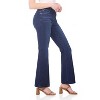 Rekkuna Women's Stretch Bootcut Jeans – Mid-Rise Pull-On Shaping Denim with Elastic Waistband and 5-Pocket Styling - 2 of 3