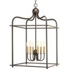 Progress Lighting, Assembly Hall, 6-Light Foyer Pendant, Antique Bronze, Open Caged, Steel Material - 2 of 3