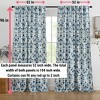 HLC.ME Clara Floral Damask Patterned Window Back Tab Rod Pocket Curtains - Light Blocking Darkening Window Panels, Set of 2 - 4 of 4
