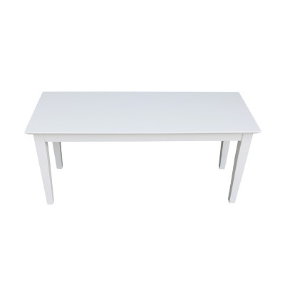 White Solid Wood Shaker Style Storage Bench