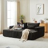 CENGHU Corduroy Upholstered Sofa Couch, Bean Bag Chair, Sponge Sectional Sofa Lounge Chair with Ottoman, Single Sofa Sleeper Chair - 4 of 4