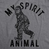 Mens My Spirit Animal: Bigfoot T Shirt Funny Sasquatch Sarcastic Graphic Novelty Tee - Crazy Dog Men's T Shirt - 2 of 4