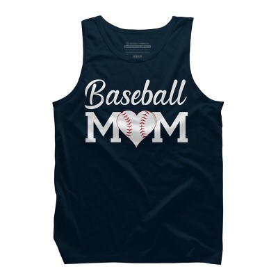Men's Design By Humans Baseball Mom Heart By shirtpublic Tank Top