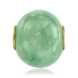 Ross-Simons 16mm Green Jade Bead Pendant in 14kt Yellow Gold Size 0.63 - 1 of 4