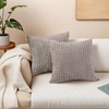 REGALWOVEN Corduroy Fade-Resistant Polyester Modern Square Throw Pillow Covers Set of 2 - 2 of 4
