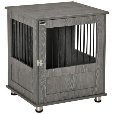 PawHut Furniture Dog Kennel, Wooden End Table, Small Pet Crate with Magnetic Door Indoor Crate Animal Cage