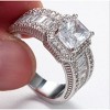 Anika Gold Plated Emerald Cut Cz Engagement Ring Womens Ginger Lyne Collection Size 9 - 4 of 4