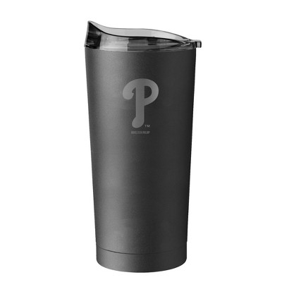 MLB Philadelphia Phillies Powder Coat Stainless Tumbler - Black 20oz