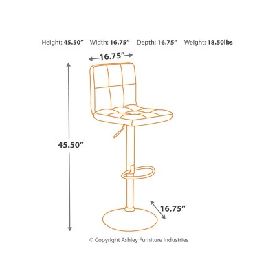 Adjustable Black Faux Leather Swivel Barstools with Chrome Finish