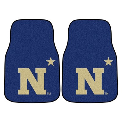 NCAA University of Navy Midshipmen Carpet Car Mat Set - 2pc
