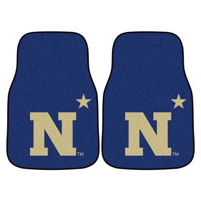 NCAA University of Navy Midshipmen Carpet Car Mat Set - 2pc