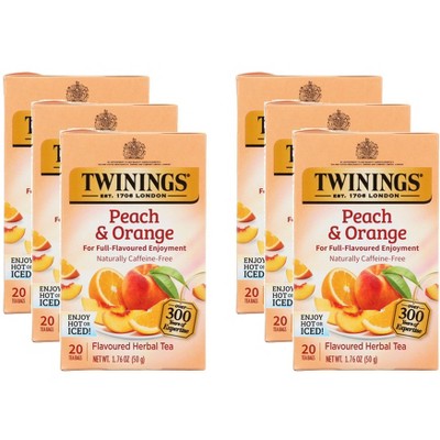 Twining Tea Tea Herbal Peach Orange - Pack of 6 - 20 bags