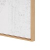 Olivia & May 32"x24" Canvas Abstract Framed Wall Art with Brown Frame White: Modern Decor, Vertical Orientation, Plastic Frame - image 3 of 4