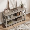 47'' Entryway Table, 3 Tier Console Table, Sofa Table Narrow Long with Storage Shelves for Living Room, Couch, Hallway, Foyer, Kitchen Counter - 3 of 4