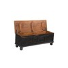 Taran Designs,Eve Carved Solid Wood Storage Ottoman - 3 of 4