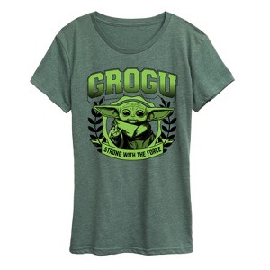 Women's - Star Wars - The Mandalorian Grogu Collegiate Short Sleeve Graphic T-Shirt - 1 of 4