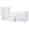 Twin Size Wooden Bunk Bed with Trundle, Desk and Drawers - 3 of 4