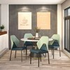 Leisuremod Eclat Modern Dining Chair Upholstered In Leather With Iron ...