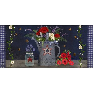 Briarwood Lane Spring American Watering Can Mini Mat 22x10 Indoor Outdoor For Spring Doormat - 1 of 2