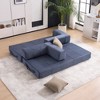 VASIP 78" Folding Sofa Bed Foam Spring Floor Mattress with 2 Pillows ,Convertible Couch Bed for Living Room,Office,Apartment,Black - 3 of 4