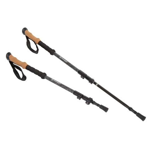 TrailBuddy Trekking Poles - Lightweight, Collapsible Hiking Poles for  Backpacking Gear - Pair of 2 Walking Sticks for Hiking, 7075 Aluminum with  Cork