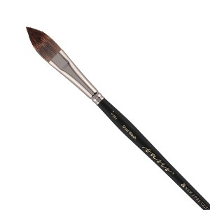 New York Central Oasis Synthetic Brush - Pointed Oval Wash - Handmade in Germany, Professional Watercolor Brushes with Ergonomic Handle, Soft, - 1 of 4