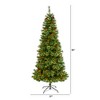 Nearly Natural 7-ft White Mountain Pine Artificial Christmas Tree with 400 Clear LED Lights and Pine Cones - 2 of 4