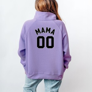 Mama Jersey Heart  - Womens Quarter Zip Fleece - 1 of 2