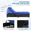 Patio Lounge Chairs Set of 2, Outdoor Wicker Rattan Lounge Chair with 6 Position Adjustable Backrest - 2 of 4