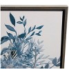 40"x30" Canvas Floral Bouquet Framed Wall Art with Silver Frame Blue - Olivia & May: Embossed Botanical, Transitional Style - 4 of 4