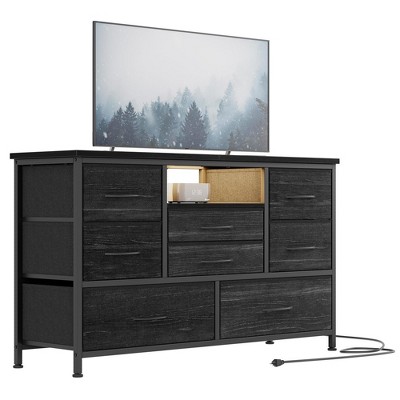 8 Dresser Tv Stand with Power Outlet & Led for 55'' TV