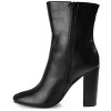 Journee Collection Womens Gaibriel Round Toe Block Heel High Ankle Booties Black 8.5 - 2 of 4