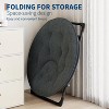 Comfy Saucer Chairs, Folding Reading Lounge Chair, Living Room Chair with Soft Thick Padded Seat & Metal Frame, for Kids Adults - 4 of 4