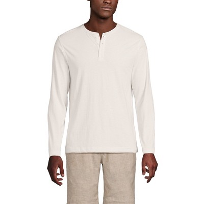 Lands' End Men's Long Sleeve Cotton Supima Henley