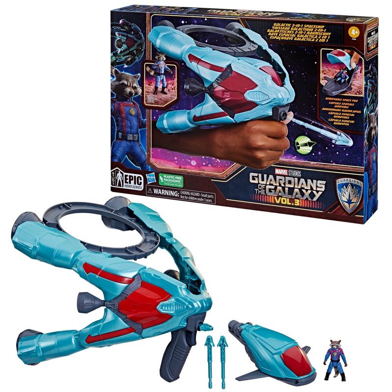 Marvel Guardians of the Galaxy Vol. 3 Galactic 2-in-1 Spaceship with Action Figure, 4 of 16