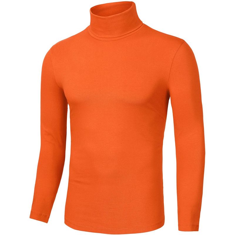 Lars Amadeus Men's Slim Fit Long Sleeve Pullover Turtleneck Sweater, 2 of 7