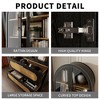 FONTOI 60" / 63" Arched Storage Cabinet with Glass Doors & Rattan Drawers, 5 Tier Display Cabinet for Living Room, Kitchen, Dining Room - 4 of 4