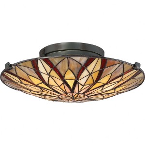 Quoizel Lighting Victory 2 - Light Semi-Flush Mount in  Valiant Bronze - 1 of 4