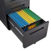 INFURNIC Decorative Storage Cabinet 3 Drawer Mobile File Cabinet with Lock for Office Use, Black, 21"*18"*24" - 4 of 4