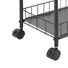 Kumasinova 6.1"W 6 Tier Slim Rolling Storage Cart,Mobile Shelving Unit with Wheels,Metal Wire Storage Rack with Baskets for Kitchen Bathroom,Black - 4 of 4